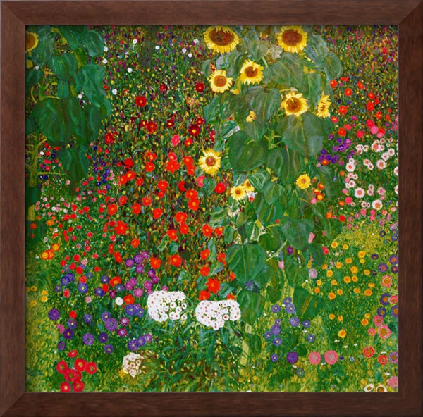 Garden with Sunflowers - Gustav Klimt Paintings